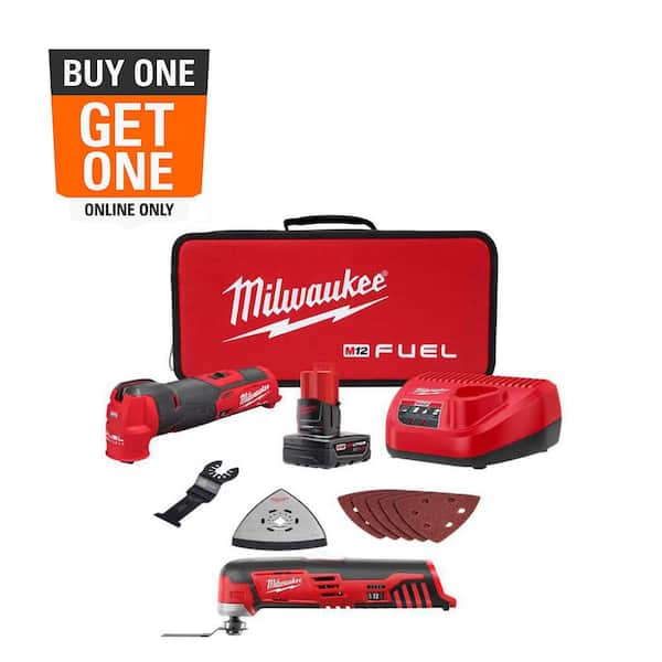 M12 FUEL 12V Lithium-Ion Cordless Oscillating Multi-Tool Kit w/ 4.0 Ah Battery, Charger, Accessories, Bag & Multi-Tool
