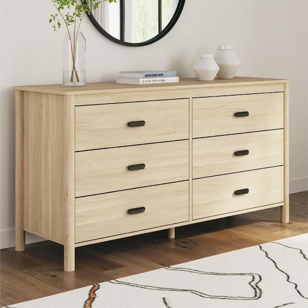 signature design by ashley rustic 6 drawer dresser Ralinksi Gray Dresser