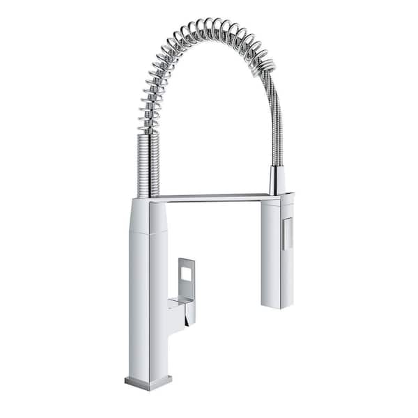 GROHE Eurocube Single-Handle Pull-Down Sprayer Kitchen Faucet in StarLight Chrome