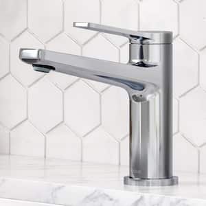 Indy Single Hole Single-Handle Basin Bathroom Faucet in Chrome