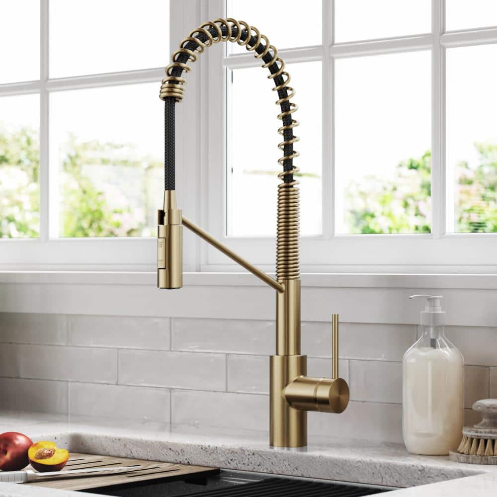 Antique Bronze Commercial Style Pull-Down Kitchen Faucet
