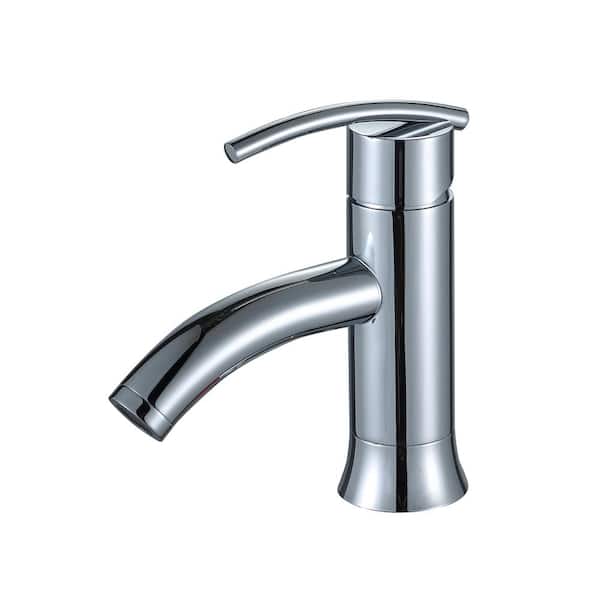 LUXIER Single Hole Single-Handle Bathroom Faucet with drain in Chrome