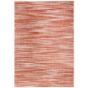 Lagoon Gold/Ivory 4 ft. x 6 ft. Striped Gradient Area Rug