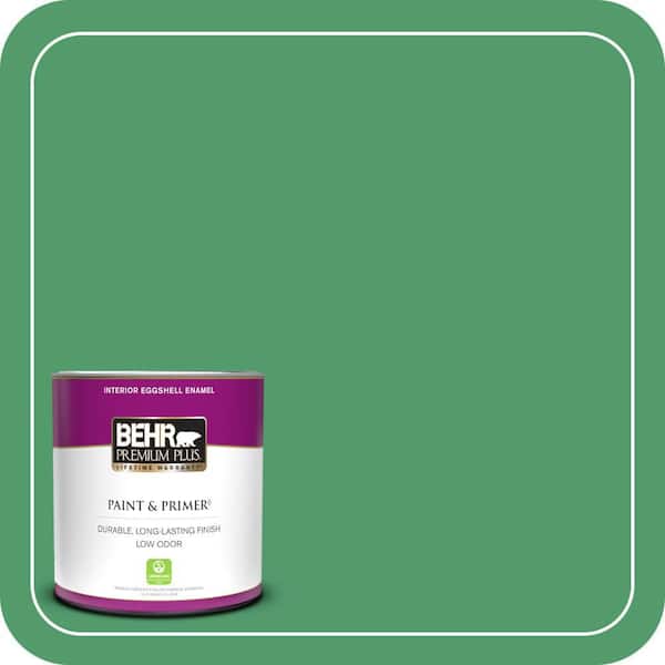 BEHR PREMIUM PLUS 1 qt. #P410-6 Solitary Tree Eggshell Enamel Low Odor Interior Paint & Primer