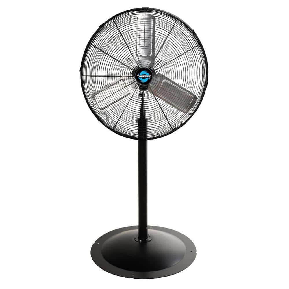24 in. High Velocity Stationary Non-Oscillating Metal Pedestal Fan 3 Speed 