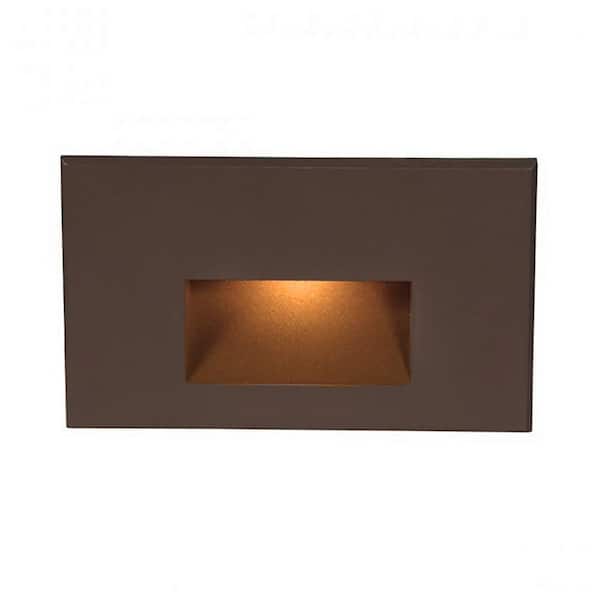 WAC Lighting Wall and Stair Light - 68 Lumens Line Voltage Bronze on Aluminum Alloy Integrated LED Hardwired - Amber