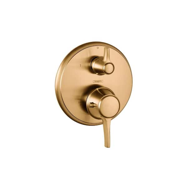Ecostat Classic Wall Mount Shower Trim Kit in Brushed Bronze Valve Not Included