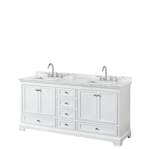 Wyndham Collection Deborah 60 in. Double Bathroom Vanity in Dark ...