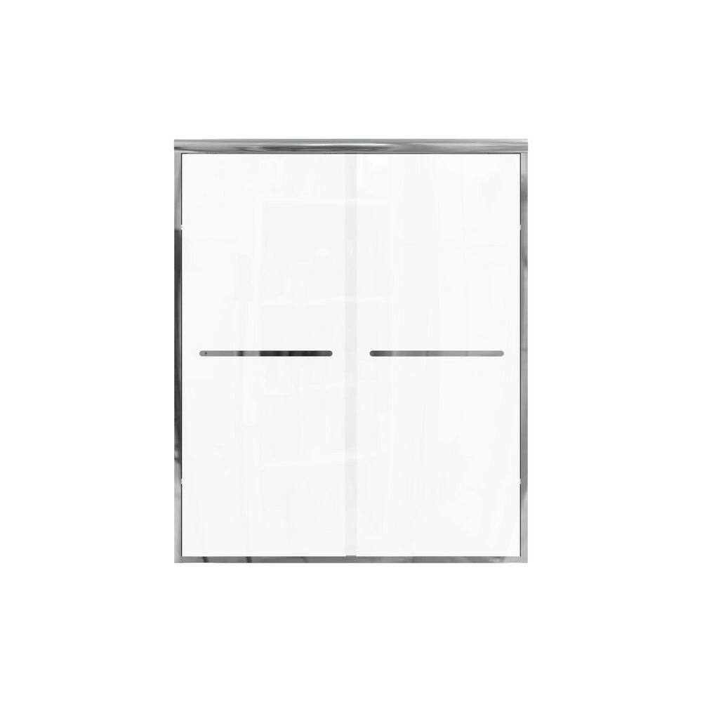 56 in.-60 in. W x 58 in. H Sliding Framed Tub Door in Brushed Nickel with Clear Glass price history on PriceWatchPro