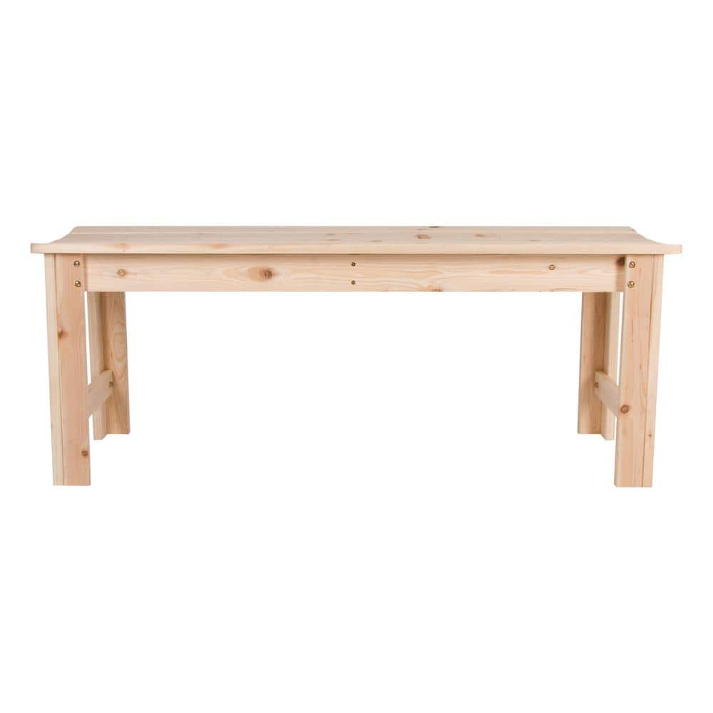 Shine Company Backless 48 In Natural Wood Outdoor Bench 4204N The   Shine Company Outdoor Benches 4204n 64 1000 