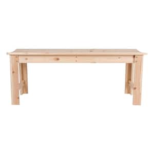 Backless 48 in. Natural Wood Outdoor Bench