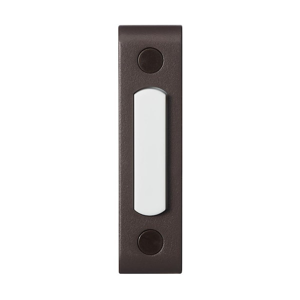 Oil-Rubbed Bronze Metal Wired Lighted Push Doorbell Button