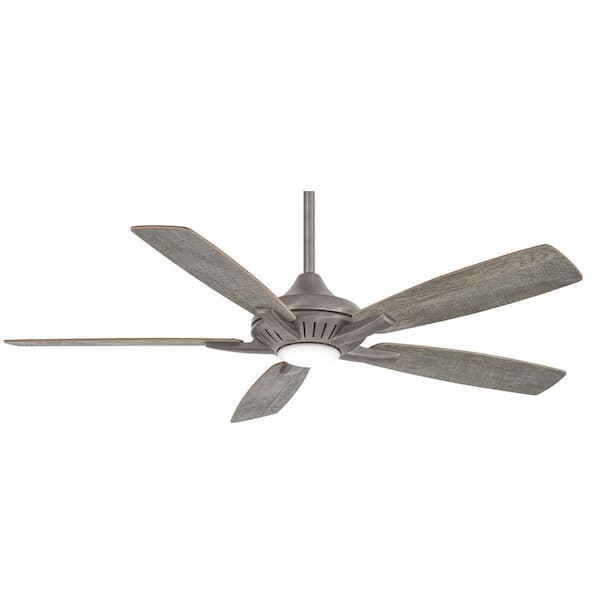 MINKA-AIRE Dyno 52 in. Integrated LED Indoor Burnished Nickel Ceiling Fan with Remote Control