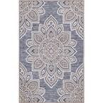 Lara Gray 2 ft. x 3 ft. Geometric Indoor/Outdoor Scatter Area Rug