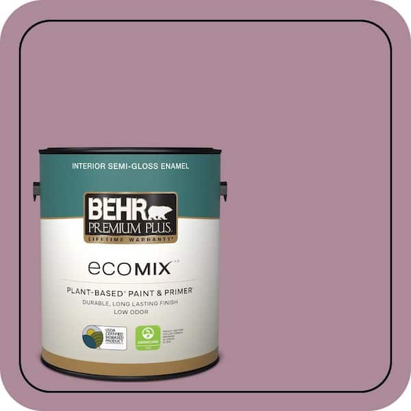 1 gal. #S120-5 Reserve Semi-Gloss Enamel EcoMix Plant-Based Interior Paint & Primer
