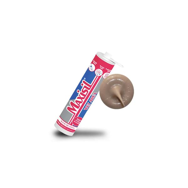 Maxisil 10.5 oz. Mid Beige Standard Tube Kitchen and Bath Silicone Sealant Tube (each)