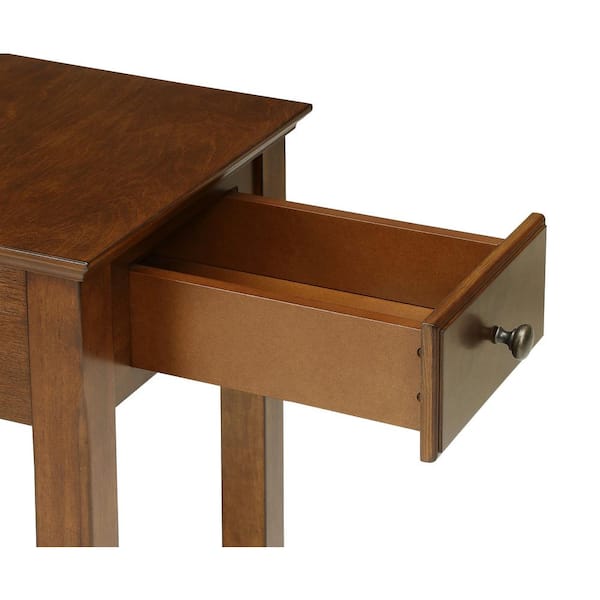 Acme Furniture Bertie Walnut Storage Side Table 82836 - The