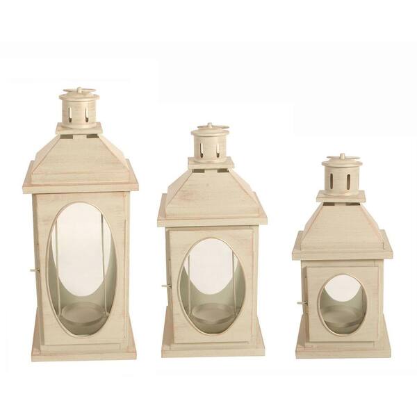 Unbranded Oval Cutout Candle Lantern Set (3-Pack)