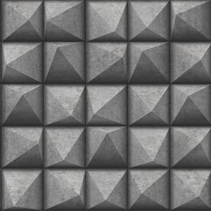 Dax Black 3D Geometric Wallpaper Sample