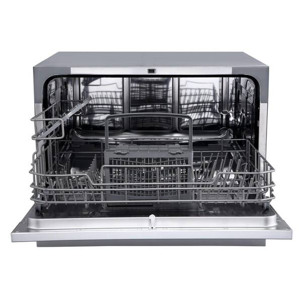 EdgeStar - 22 in. Wide 6-Place Setting Countertop Dishwasher - Black
