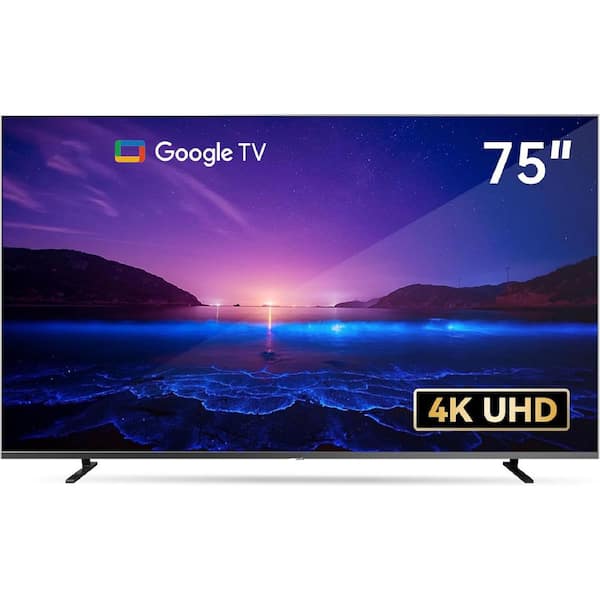 75 Inch 4K LED Smart Monitor Google Play Built-in Cast HDR10 Dolby Atmos Vision MEMC Voice Remote UHD Flat Screen TV