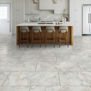 Ashen Grove Marble 22 MIL x 18.5 in. W x 37 in. L Click Lock Waterproof Vinyl Tile Flooring (19.1 sq. ft./case)