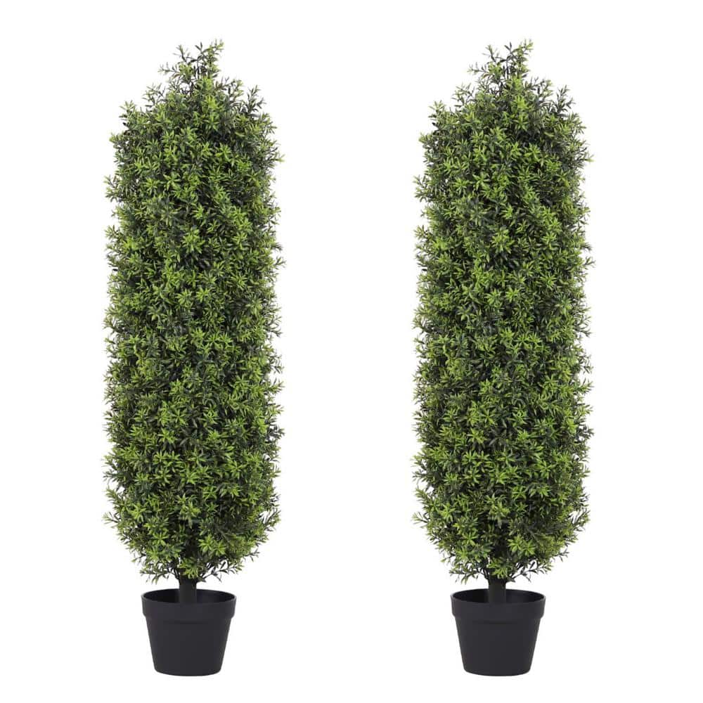 poetree 4 ft. Boxwood Topiary Trees Artificial Outdoors 2 Pack