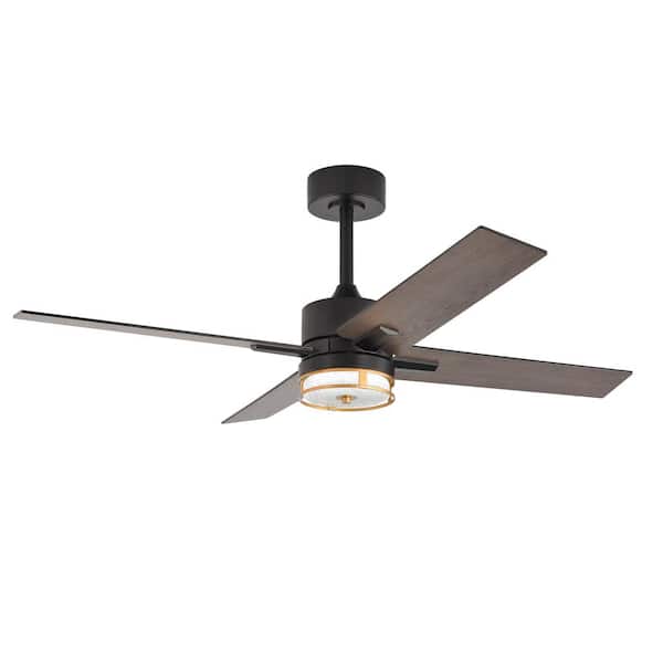 Sky Hog Gerry 48 in. Indoor Integrated LED Black Ceiling Fan with Remote and Light Included
