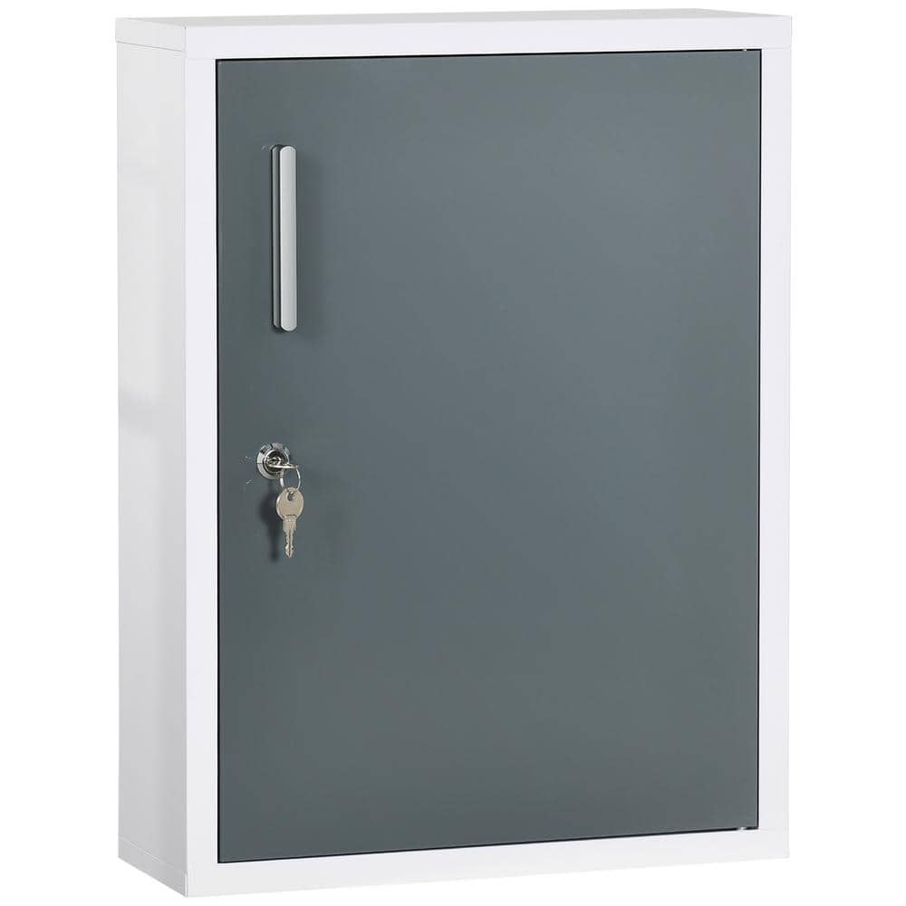 WELLFOR CY bathroom cabinet 19-in x 23.5-in x 6.5-in White Bathroom Wall Cabinet