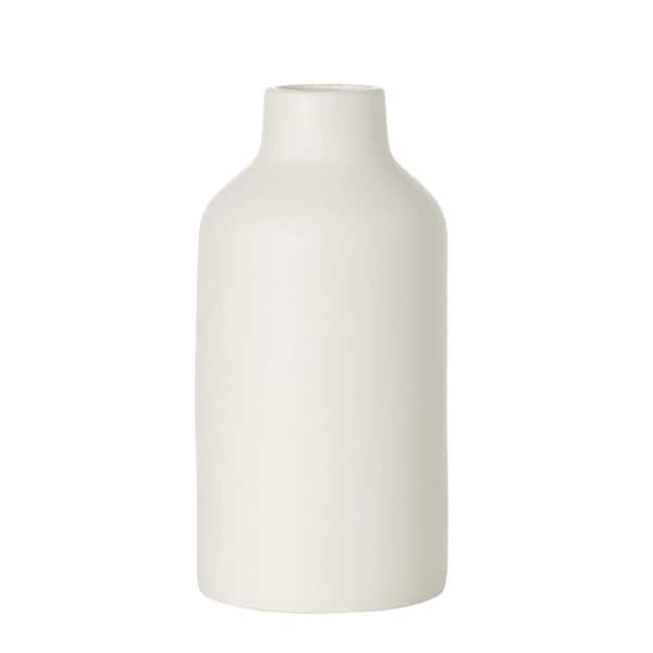 SULLIVANS 12 in. Large Matte Ivory Bottle Vase, Ceramic CM3141 - The ...