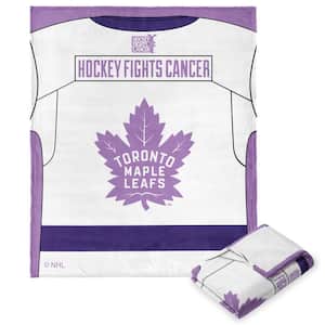 NHL Hockey Fights Cancer Jersey Maple Leafs Silk Touch Multi-color Throw