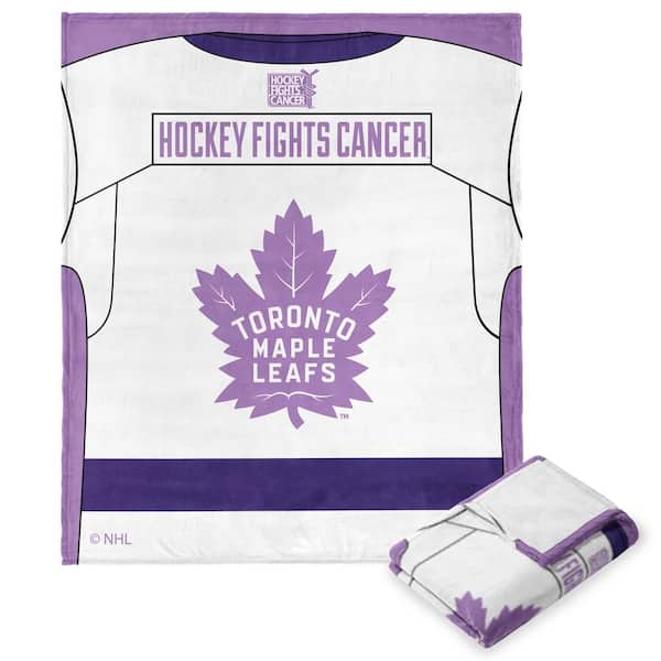 THE NORTHWEST GROUP NHL Hockey Fights Cancer Jersey Maple Leafs Silk Touch Multi-color Throw
