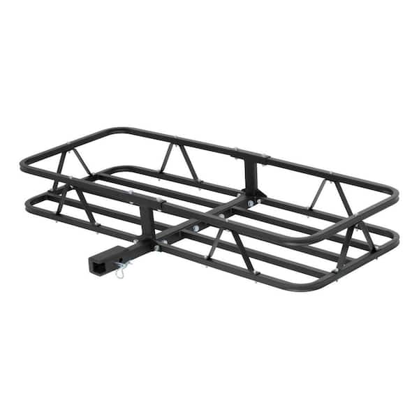 CURT 500 lb. Capacity 48 in. x 20 in. Steel Basket Style Hitch Cargo Carrier for 2 in. Receiver with Adapter Sleeve