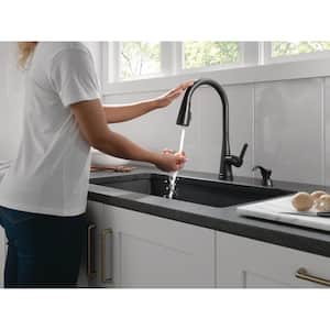 Greydon Single-Handle Pull Down Sprayer Kitchen Faucet with Touch2O and ShieldSpray Technology in Matte Black