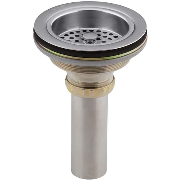 KOHLER Duostrainer 4-1/2 in. Sink Strainer with Tailpiece in Brushed Chrome