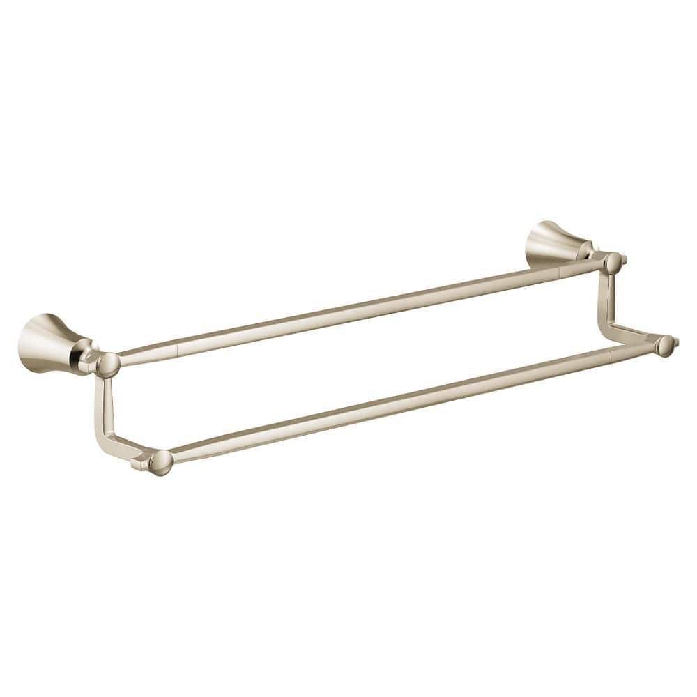 Flara 24 in. Wall Mounted Double Towel Bar in Polished Nickel price history on PriceWatchPro