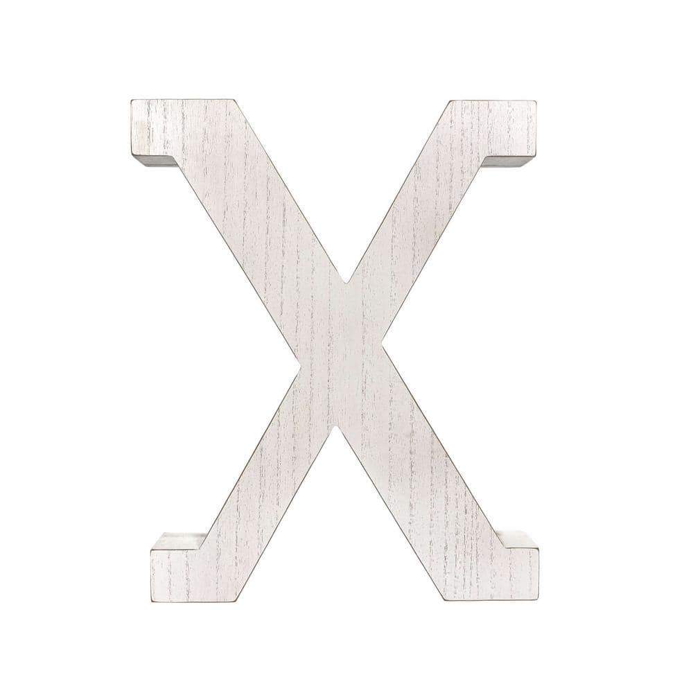 BarnwoodUSA Rustic Large 16 in. Free Standing White Wash Decorative Monogram Wood Letter (K)