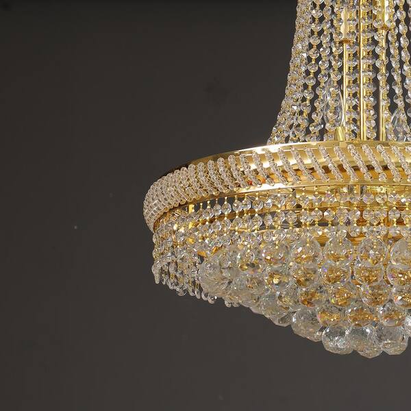 OUKANING 14-Light Golden France Empire Style Modern K9 OUKANING 14-Light Golden France Empire Style Modern K9
