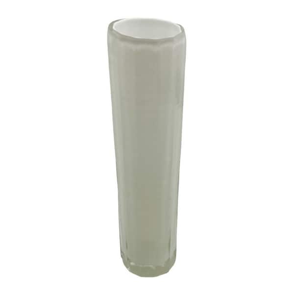 White 8 in. Cylinder Glass Vase