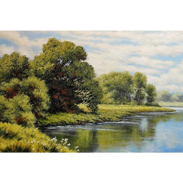 Unbranded "Lake Days" by Marmont Hill Unframed Canvas Nature Art Print 12 in. x 18 in.