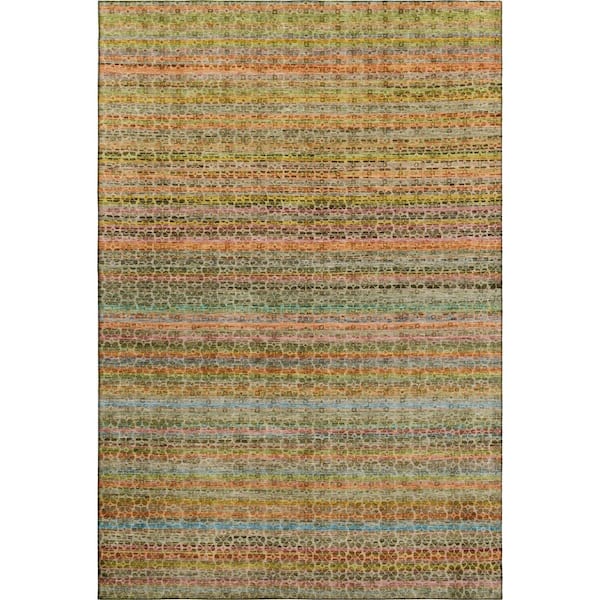 Mayfield Premium Machine Washable Abstract AMF2155 Coral 3 ft. x 4 ft. Area Rug