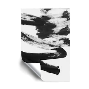 'Black & white strokes 5' Removable Wall Mural