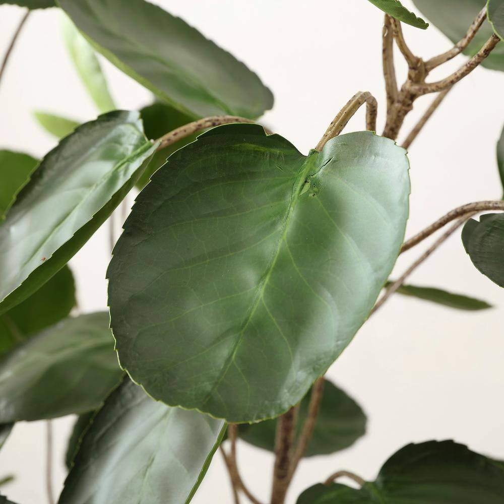 59-Inch Faux Polyscias Potted Tree with Black Pot