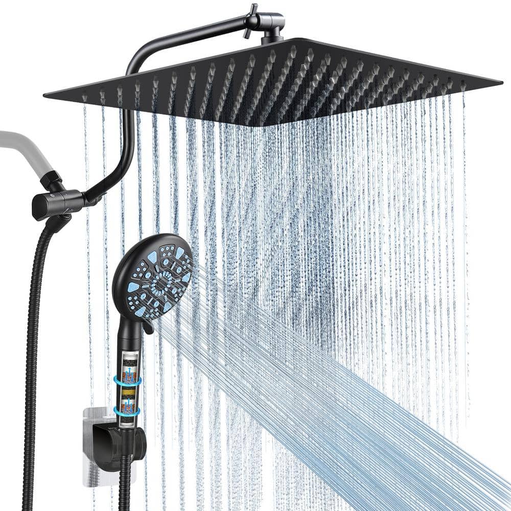 Heemli 9-Spray Patterns Rainfull 2-in-1 Adjustable Fixed