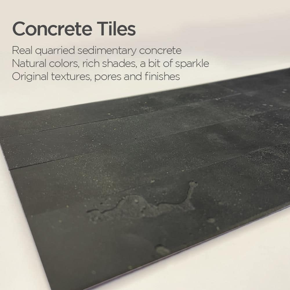African Night Black Slate Peel-and-Stick Kitchen and Bathroom Tiles