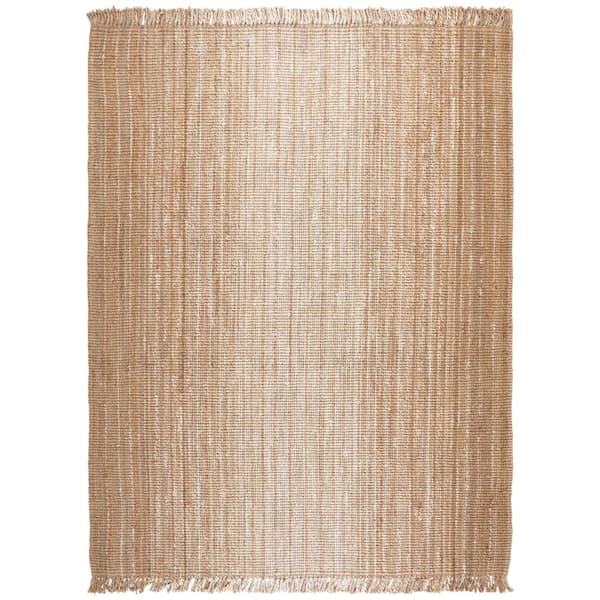 Natural Fiber 9 ft. x 12 ft. Ivory/Natural Woven Distressed Gradient Area Rug