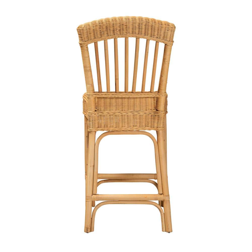 Barito Natural Rattan Bohemian Counter Height Stool
