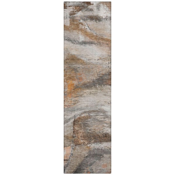 Chantille Machine Washable Indoor/Outdoor Abstract ACN2039 Brown 2 ft. 3 in. x 7 ft. 6 in. Runner Rug