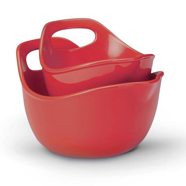 Rachael Ray 2-Piece Mixing Bowl Set in Red