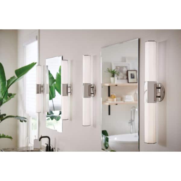 Facet 32.00-Watt Integrated Led Polished Nickel Integrated Led Bath Light